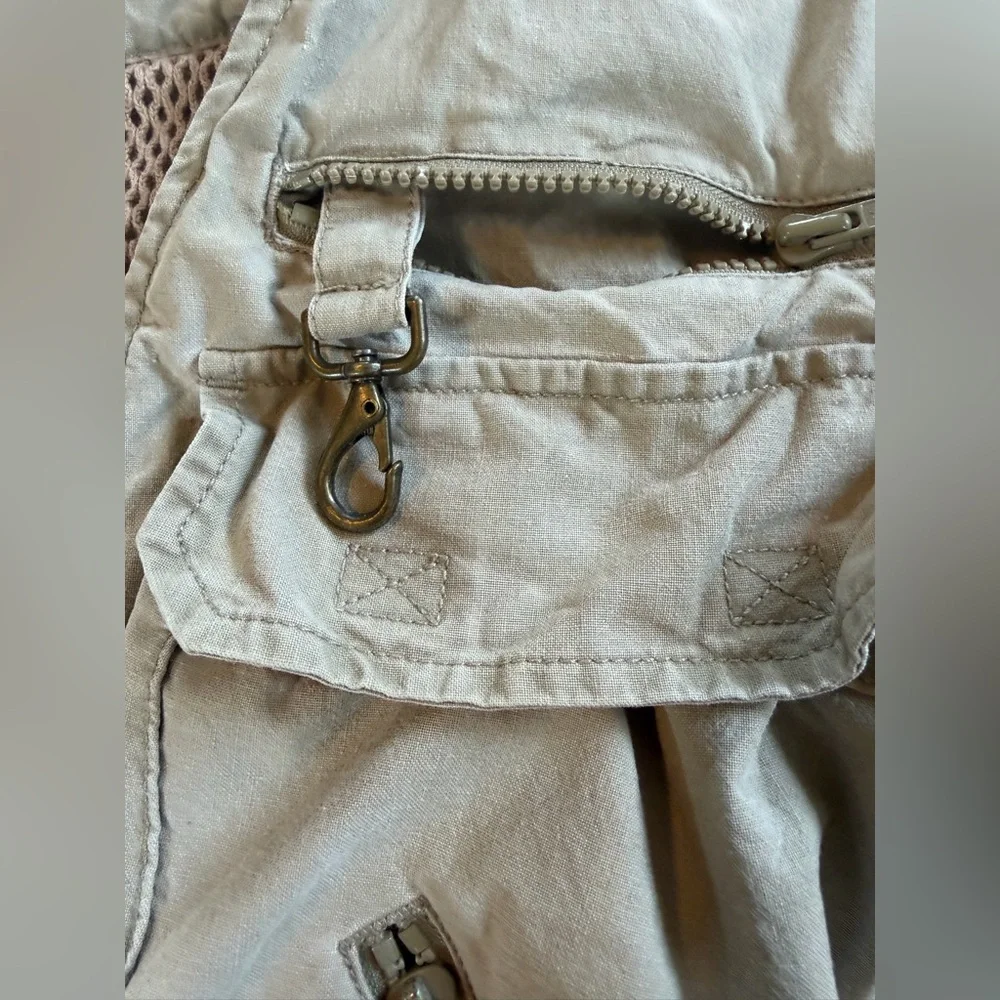 Vintage Banana Republic Safari & Travel Co. Hunting Fishing Khaki Vest Size XL
